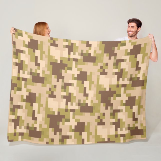Velo Cobertor de Fleece Camuflagem Digital Bege e Verde (In Situ)