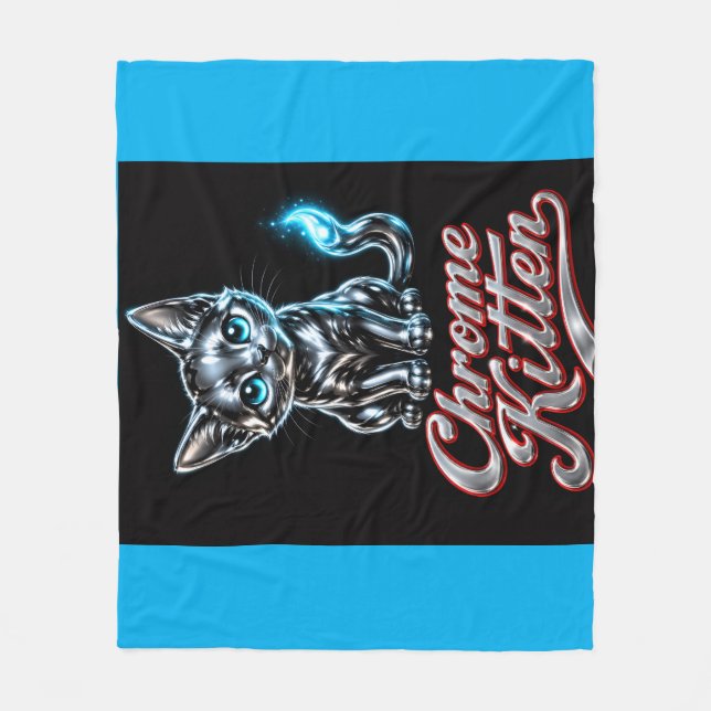 Velo Cobertor de Fleece Chrome Kitten (Frente)