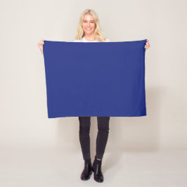 Velo Cobertor de Fleece Clássico com Acento Azul Escuro
