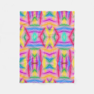 Velo Cobertor de Fleece Colorido Pastel Caleidoscópio