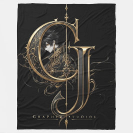 Velo Cobertor de Fleece com a Assinatura da CJ Graphic