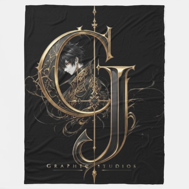 Velo Cobertor de Fleece com a Assinatura da CJ Graphic  (Frente)