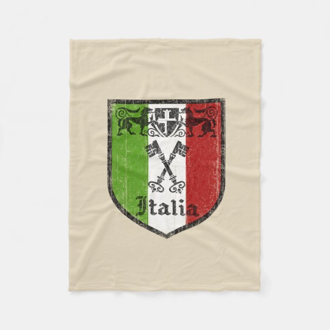 Velo Cobertor de Fleece com Bandeira Italiana (Frente)