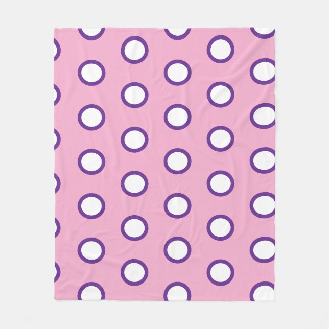 Velo Cobertor de Fleece com Bolinhas Minimalista   (Frente)