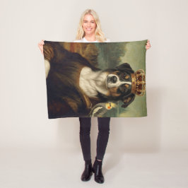 Velo Cobertor de Fleece com Cachorro Mona Lisa e Papaga