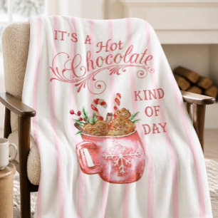 Velo Cobertor de Fleece com Caneca de Chocolate Quente 