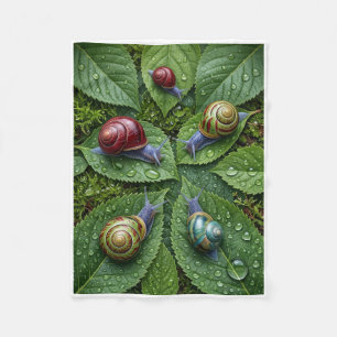 Velo Cobertor de Fleece com Caracóis da Floresta Rastej