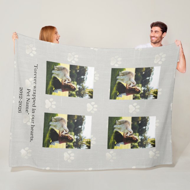 Velo Cobertor de Fleece com Colagem de Fotos Personaliz (In Situ)