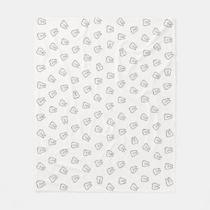 Velo Cobertor de Fleece com Dentes Sorridente Fofo - pr