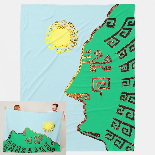 Velo Cobertor de Fleece com Desenho de Machu Picchu Cus (Criador carregado)