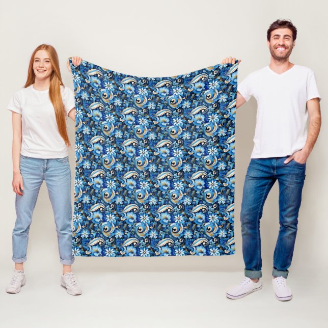 Velo Cobertor de Fleece com Estampa Paisley (In Situ)