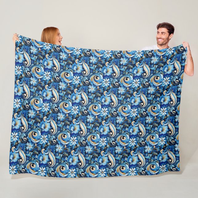 Velo Cobertor de Fleece com Estampa Paisley (In Situ)