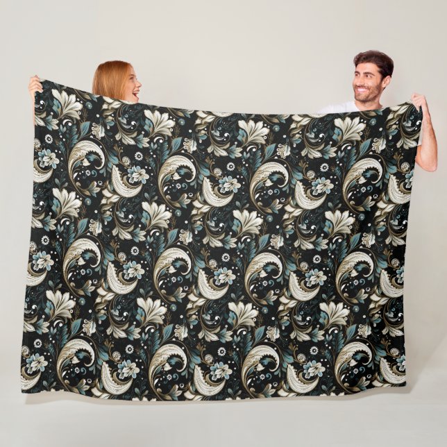 Velo Cobertor de Fleece com Estampa Paisley (In Situ)