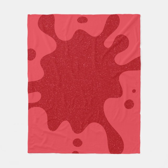 Velo Cobertor de Fleece com Estampa Vermelha de Tomate  (Frente)