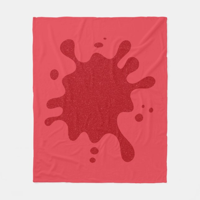 Velo Cobertor de Fleece com Estampa Vermelha de Tomate  (Frente)
