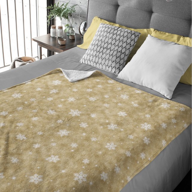 Velo Cobertor de Fleece com Estrelas e Flocos de Neve e (Criador carregado)
