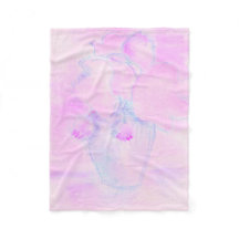 Cobertor de Fleece com Flores Roxas e Rosadas Fofa