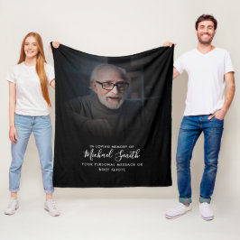 Velo Cobertor de Fleece com Foto e Texto Personalizado