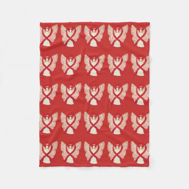 Velo Cobertor de Fleece com Laço Vermelho de Conscienti (Frente)