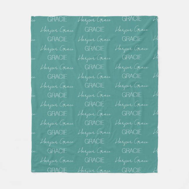 Velo Cobertor de Fleece com Nome Personalizado (Frente)