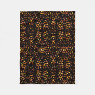 Velo Cobertor de Fleece com Padrão Damasco Ornamentado