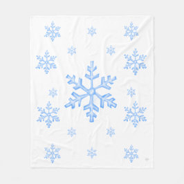 Velo Cobertor de Fleece com Padrão de Floco de Neve Con