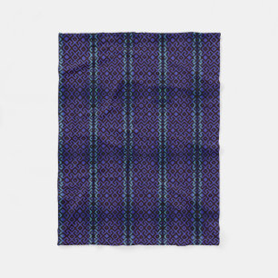 Velo Cobertor de Fleece com Padrão de Listras Navy Azul