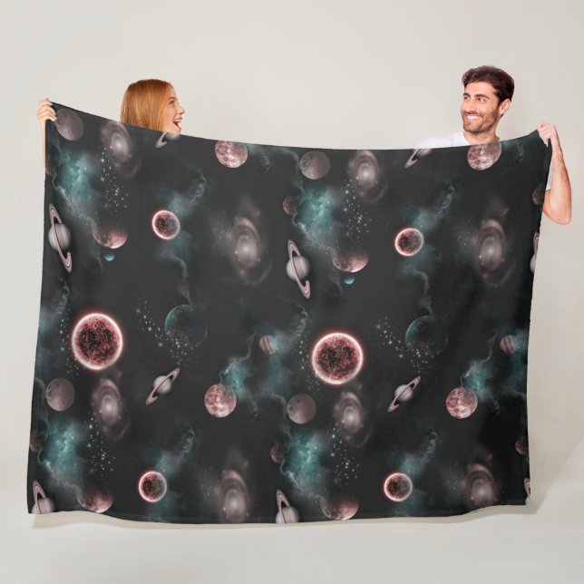 Velo Cobertor de Fleece com Padrão Espacial (In Situ)