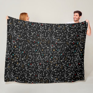 Velo Cobertor de Fleece com Padrão Espacial