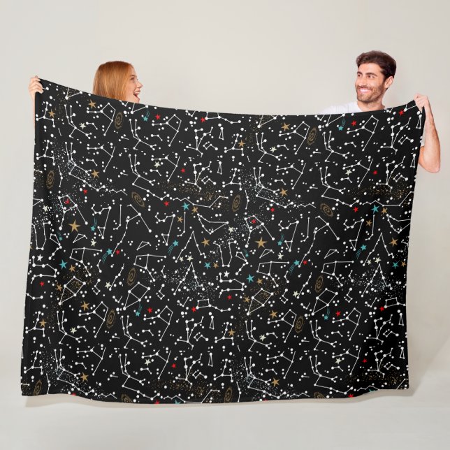 Velo Cobertor de Fleece com Padrão Espacial (In Situ)