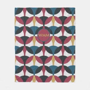 Velo Cobertor de Fleece com Padrão Moderno e Monograma