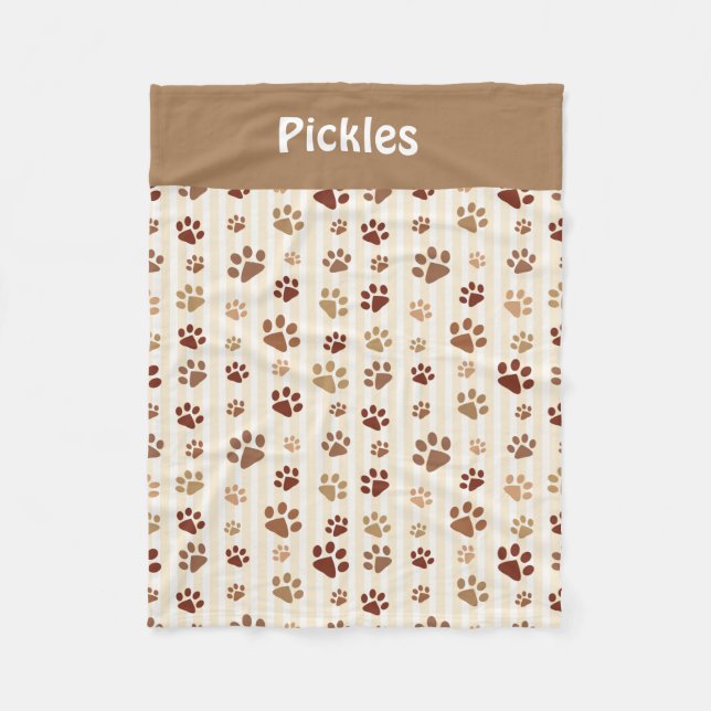 Velo Cobertor de Fleece com Patas de Cachorro Marrom e  (Frente)