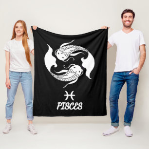 Velo Cobertor de Fleece com Silhueta de Peixes