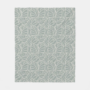 Velo Cobertor de Fleece com Veias Botânicas Minimalista