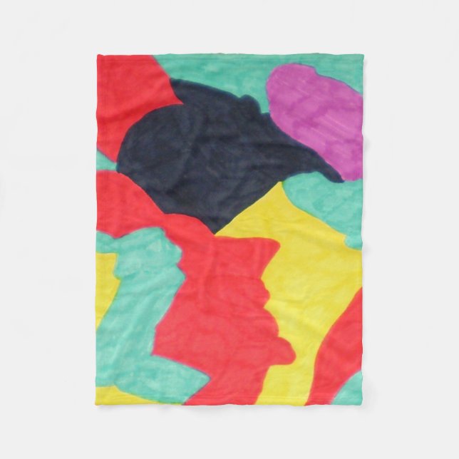 Velo Cobertor de Fleece Criaturas Vermelhas (Frente)