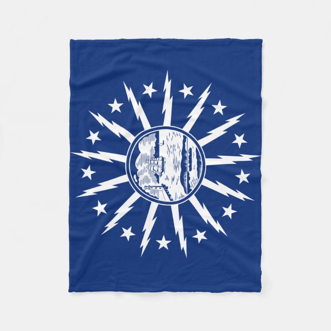 Velo Cobertor de Fleece da Bandeira de Buffalo, Nova Yo (Frente)