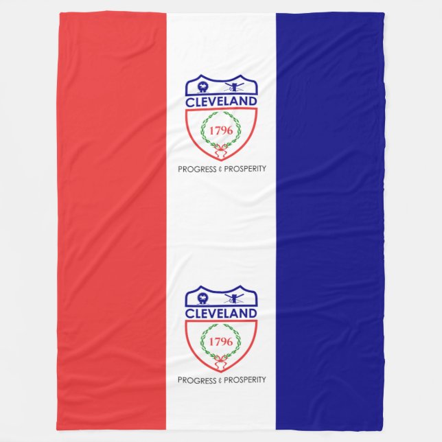 Velo Cobertor de Fleece da Bandeira de Cleveland, Ohio (Frente)