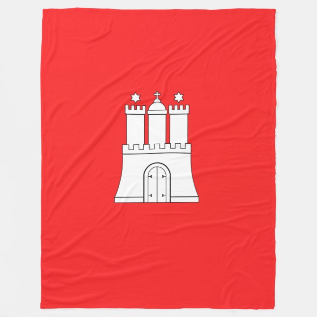 Velo Cobertor de Fleece da Bandeira de Hamburgo (Frente)
