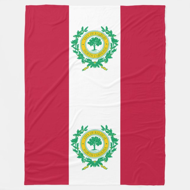 Velo Cobertor de Fleece da Bandeira de Raleigh, Carolin (Frente)