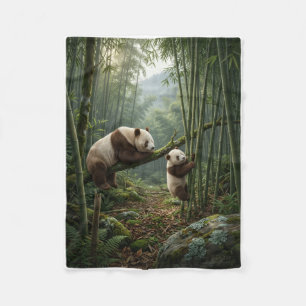 Velo Cobertor de Fleece da Floresta de Bambu dos Pandas