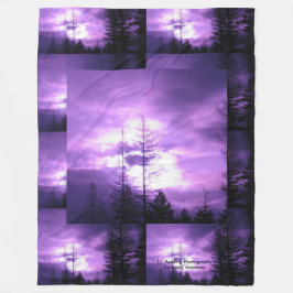 Velo Cobertor de Fleece de 60 x 80 Céu Roxo
