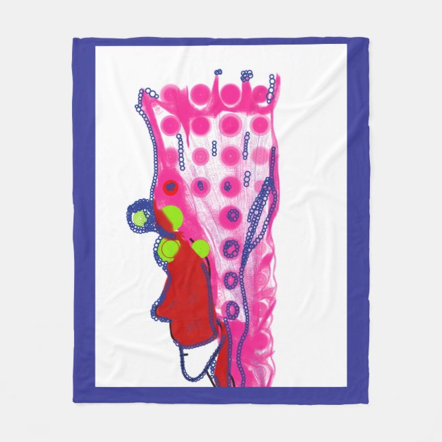 Velo Cobertor de Fleece de Arte Regal Abstrata (Frente)