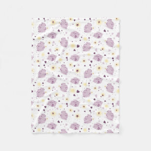 Velo Cobertor de Fleece de Bebê com Ovelhas Estilizadas