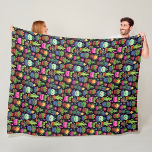 Velo Cobertor de Fleece de Cacto Kawaii