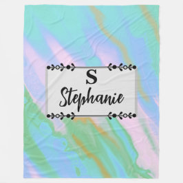Velo Cobertor de Fleece de Cor Pastel Abstrata Personal
