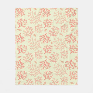 Velo Cobertor de Fleece de Coral e Conchas Marinhas Cos