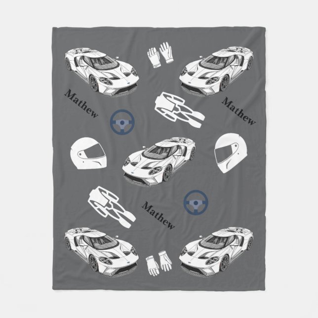 Velo Cobertor de Fleece de corrida de carros (Frente)