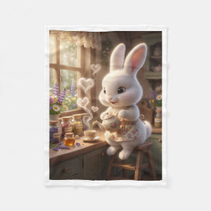 Velo Cobertor de Fleece de Cozinha com Bunny Fofo Servi