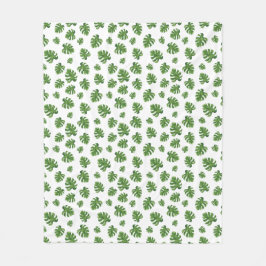 Velo Cobertor de Fleece de Folha de Monstera