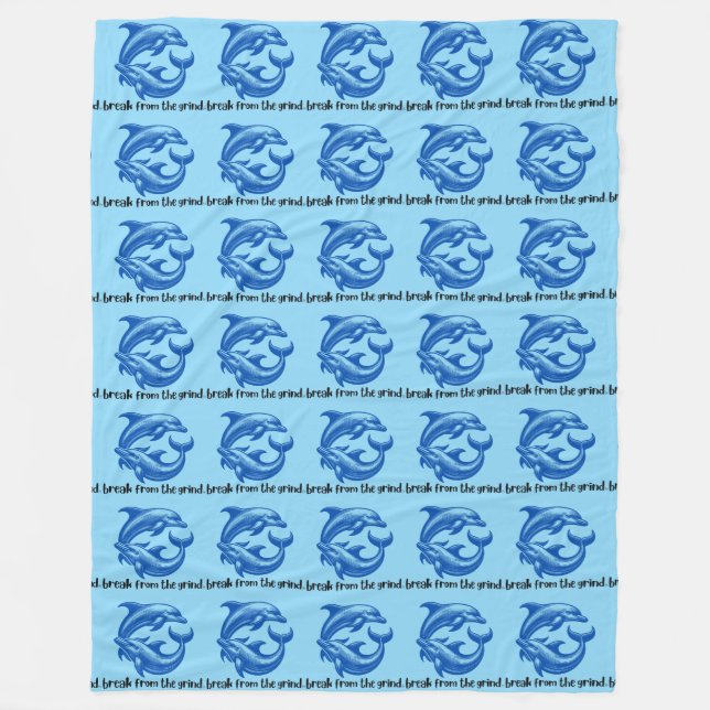 Velo Cobertor de Fleece de Golfinhos (Frente)